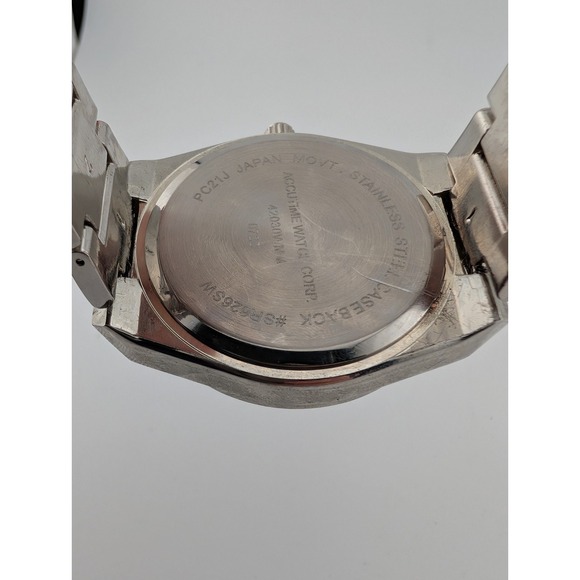 Accutime Watch Men 42mm Case Blue Dial 8.25" Band- New Battery - Picture 7 of 7